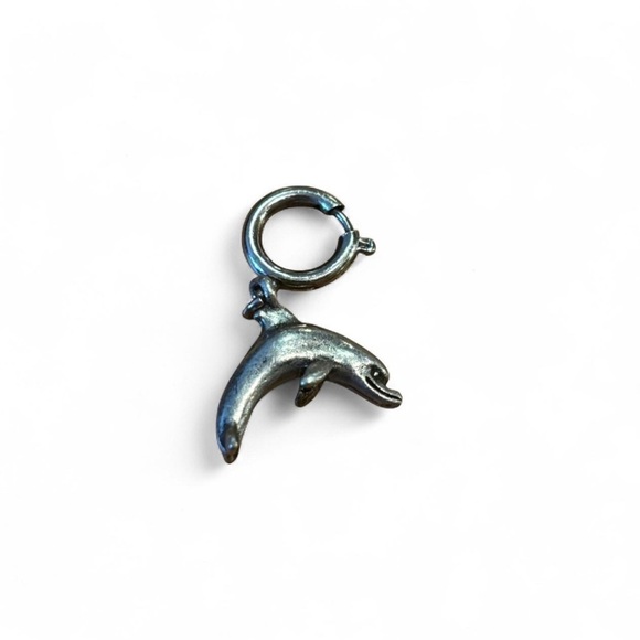Jewelry - VTG Dolphin Charm Pendant Jewelry Jumping Ocean Marine Animal Unmarked